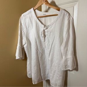 Chic White Women's Peasant Too